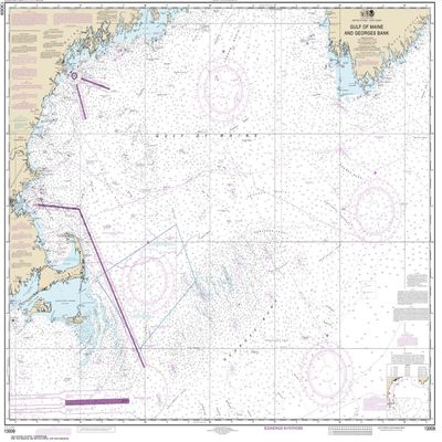 Paradise Cay Publications, Inc. NOAA Chart 13009: Gulf of Maine and Georges Bank 35.4 x 43.7 (Traditional Paper)