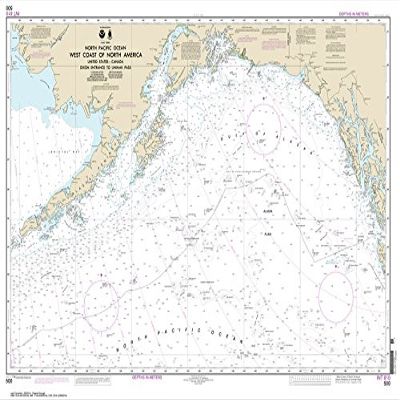 Paradise Cay Publications, Inc. NOAA Chart 500: West Coast of North America Dixon Ent to Unimak Pass 28.1 x 41.2 (Traditional Paper)