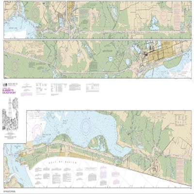 Paradise Cay Publications NOAA Chart 11331: Intracoastal Waterway Ellender to Galveston Bay, 36.2 X 60, Traditional Paper