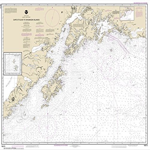 Paradise Cay Publications, Inc. NOAA Chart 16013: Cape St. Elias to Shumagin Islands; Semidi Islands 35.5 x 43.4 (Traditional Paper)