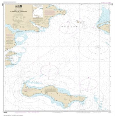 Paradise Cay Publications, Inc. NOAA Chart 16220: Bering Sea St. Lawrence Island to Bering Strait 34.4 x 53.5 (Traditional Paper)