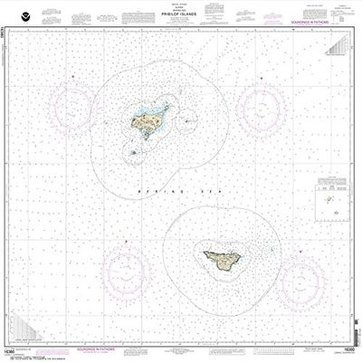 Paradise Cay Publications NOAA Chart 16380: Pribilof Islands 34.6 x 38.3 (Traditional Paper)