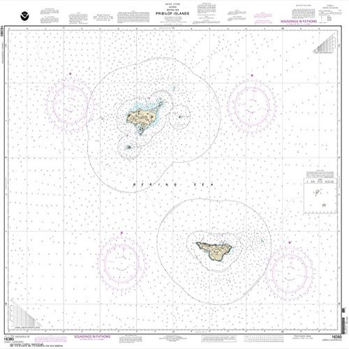 Paradise Cay Publications NOAA Chart 16380: Pribilof Islands 34.6 x 38.3 (Traditional Paper)