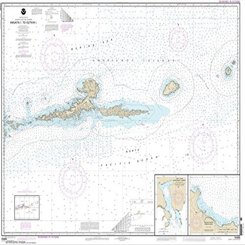 Paradise Cay Publications NOAA Chart 16480: Amkta Island to Igitkin Island; Finch Cove Seguam Island; Sviechnikof Harbor 35.4 x 46.8 (Traditional Paper)