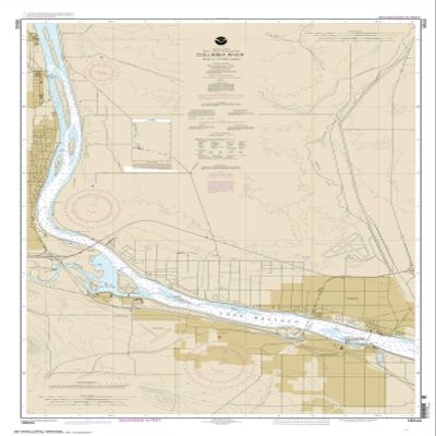 Paradise Cay Publications NOAA Chart 18543: Columbia River Pasco to Richland 21.00 x 30.20 (Small Format Waterproof)