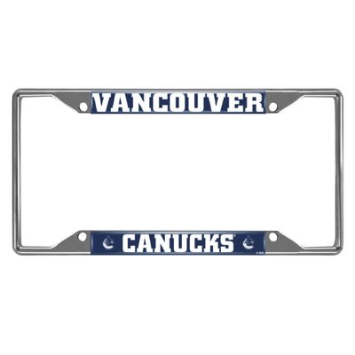 FANMATS 17053 Vancouver Canucks Chrome Metal License Plate Frame, 6.25in x 12.25in