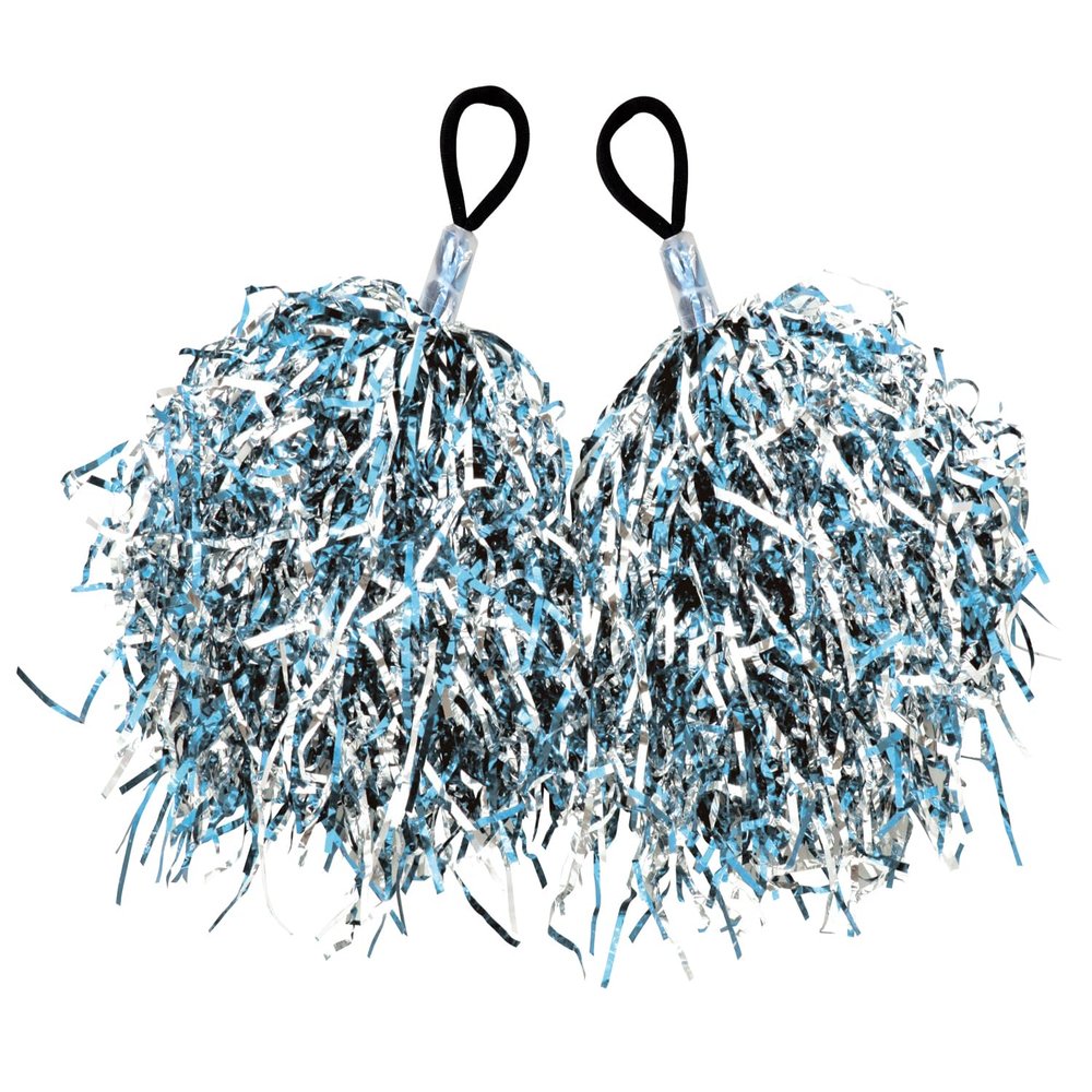 Artec 1650 Hand Free Pom Poms, Light Blue Silver