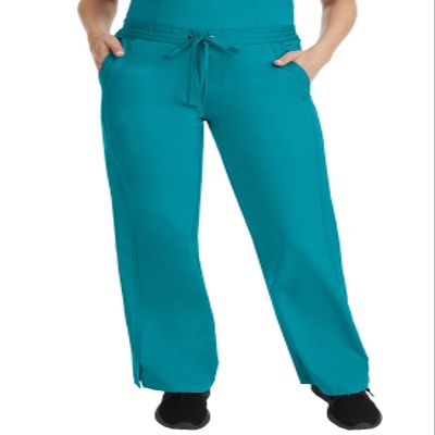Healing Hands Taylor Women's Pants Mid Rise with 2 Pockets & Back Elastic Waistband Plus Size 9095, 2XL, Teal