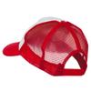 Number 1 Dad in The World Embroidered Foam Mesh Back Cap - Red White Red OSFM view 3