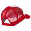 Number 1 Dad in The World Embroidered Foam Mesh Back Cap - Red White Red OSFM view 4