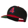 Arial Number 4 Embroidered Classic Two Tone Cap - Black Red OSFM view 2