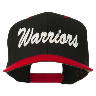 Warriors Embroidered Classic Wool Blend Cap - Black Red OSFM