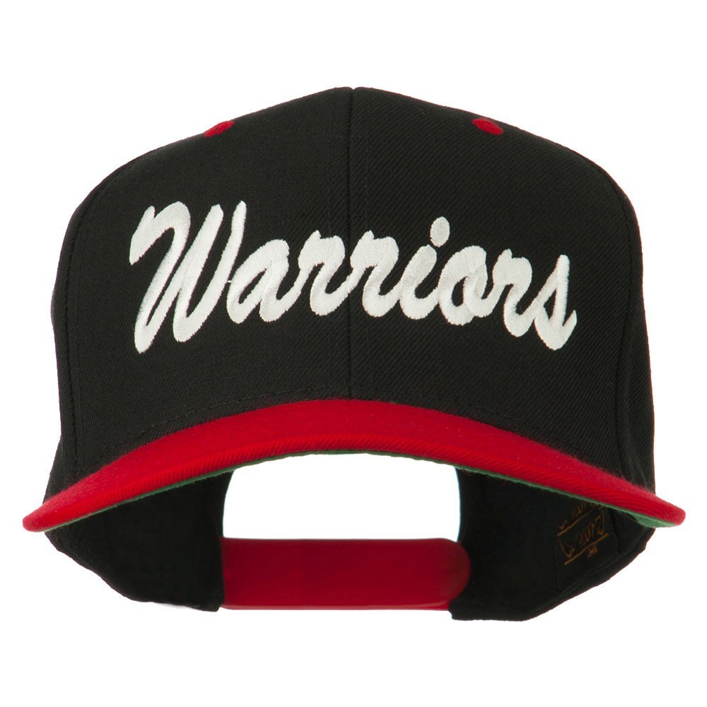 Warriors Embroidered Classic Wool Blend Cap - Black Red OSFM