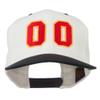 Athletic Number 00 Embroidered Classic Two Tone Cap - Natural Black OSFM view 1
