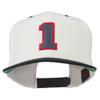 Athletic Number 1 Embroidered Classic Two Tone Cap - Natural Black OSFM view 1