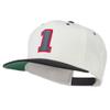 Athletic Number 1 Embroidered Classic Two Tone Cap - Natural Black OSFM view 2