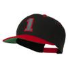 Athletic Number 1 Embroidered Classic Two Tone Cap - Black Red OSFM view 2