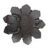 1 1/8" Double Layer Rhinestone Floral Nickel Free Belt Buckle Color: Antique Silver view 2