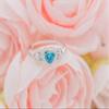 Precious Pieces 925 Sterling Silver October CZ Simulated Birthstone Baby Ring with Heart for Little Girls, Kids and Toddlers (Size 4) view 3