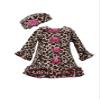 Bonnie Jean Girls Leopard Fleece Coat & Hat Set, Brown, 4T view 1