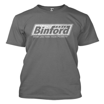 Binford Tools - Repairman Handyman Men's T-Shirt (Charcoal, Small)