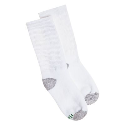 Boys Crew ComfortBlend Assorted White Socks 6-Pack Hanes 431/6 L White
