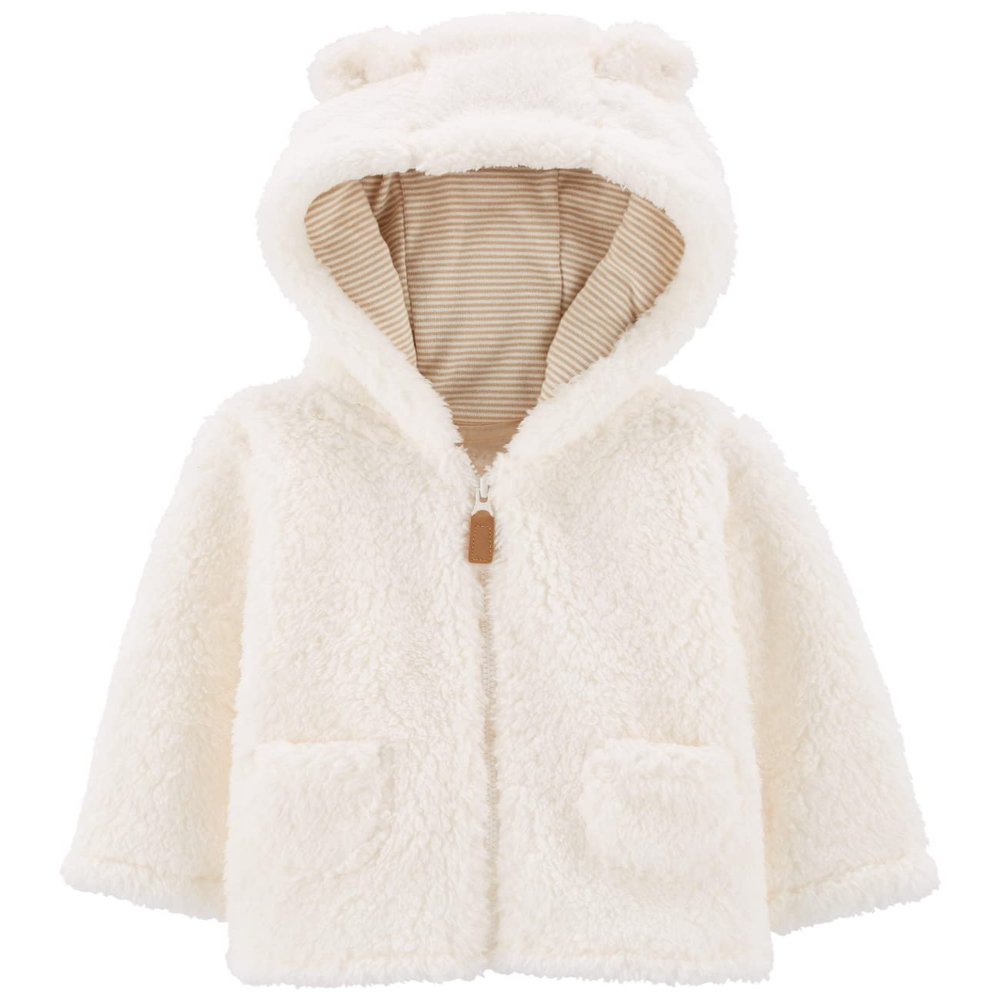 Carter's Unisex Baby Sherpa Jacket (Baby) - Ivory - 6 Months