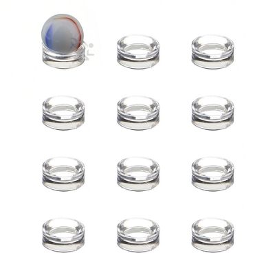 (12) Clear Round Small 5/8" Beveled Ring Display Stand Pedestal for Golf Ball Marbles Eggs Spheres Balls