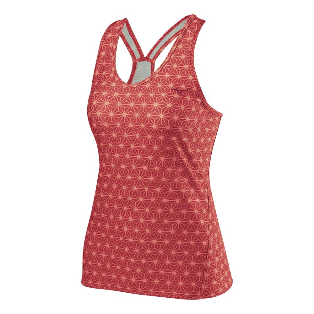 Mizuno Running Women's Jewel Tank, Rouge Red-Desert Flower, X-Large