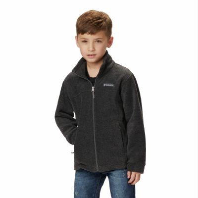 Columbia Youth Boys Steens Mt II Fleece, Charcoal Heather, XX-Small