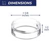 Clear Round 1-5/8" x 1/2" Beveled Ring Display Stand Pedestal for Baseballs, Large Decorative Eggs, 6 Pack view 4