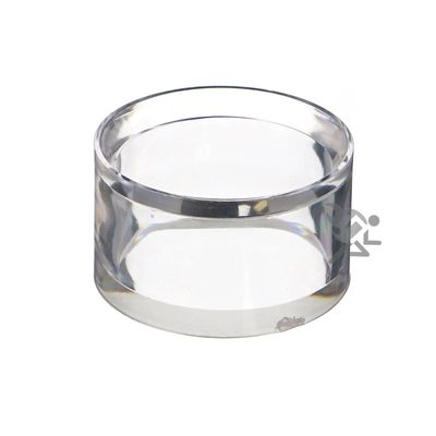 Clear Round 1-5/8" x 1" Beveled Ring Display Stand Pedestal for Softballs Baseballs, 6 Pack