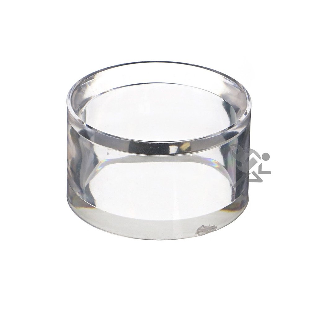Clear Round 1-5/8" x 1" Beveled Ring Display Stand Pedestal for Softballs Baseballs, 6 Pack