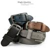 Antique Engraved Buckle Genuine Full Grain Leather Casual Jean Belt 1-1/2"(38mm) Wide (Black, 42) view 2