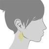 1928 Jewelry Diamond Symmetrical Gold Tone Filigree Drop Earrings For Women, Vintage Baroque Style Motifs view 2