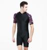 Fast Consuming Men's One-piece Surf Swim Wet Suit Short Sleeve Rashguard 3 Colors (color1, L: height:170-175cm) view 1