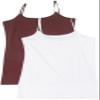 2 Pack Active Basic Women's Plus Size Basics Tank Top 2X White, Brown view 1