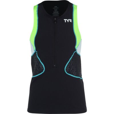 TYR Women's Competitor Tri Singlet -Black/Green-S
