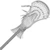 deBeer Lacrosse Recon XL Mesh and 803 Shaft Stick, White/Silver view 1