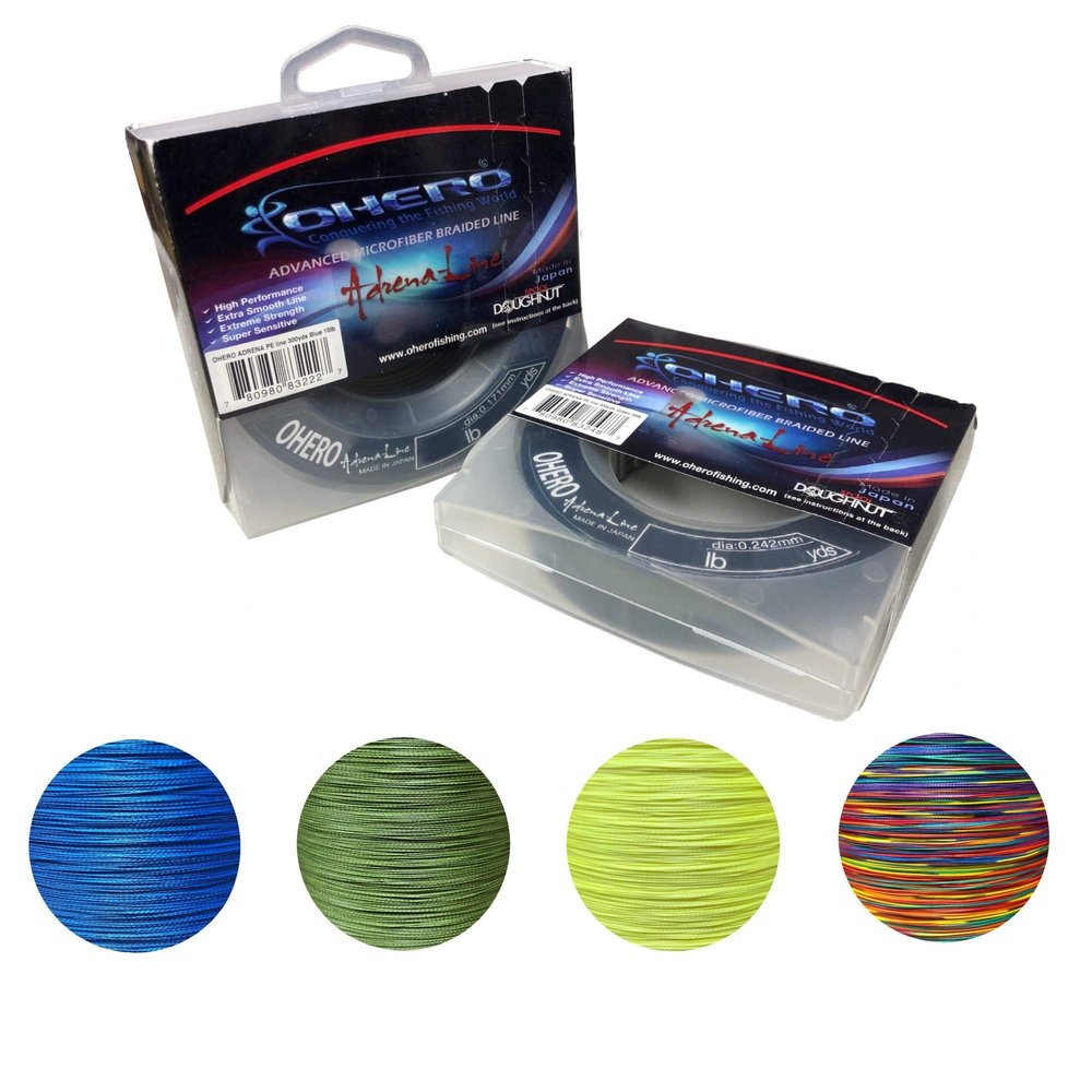 Ohero Adrena-Line Braided Fishing Line 300 Yard Spool (Blue, 40 lb)