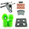 180mm Polished Trucks 70mm Wheels Combo (Solid Green) view 1