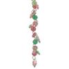 FAIRY FOREST pink and mint bead and disk clip on earrings view 2