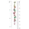 FAIRY FOREST pink and mint bead and disk clip on earrings view 3