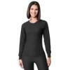 Indera Women's Traditional Thermals Underwear Long Sleeve Crew Top, Black, Large view 1