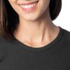 Indera Women's Traditional Thermals Underwear Long Sleeve Crew Top, Black, Large view 3