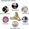MSMAX Jazz Dance Shoes for Girls PU Costume Boots for Boys Golden 1 Little Kid view 3