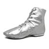 MSMAX Jazz Dance Shoes for Girls PU Costume Boots for Boys Silver 13.5 Little Kid view 1