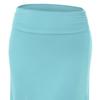Lock and Love WB296 Womens Lightweight Floor Length Maxi Skirt L Aqua view 3