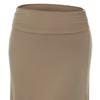 Lock and Love WB296 Womens Lightweight Floor Length Maxi Skirt M Taupe view 3