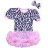 V Flourish Must Have Bodysuit with Skirt Tutu and Bow (xSmall (0-6 months), Black/ Pink) view 1
